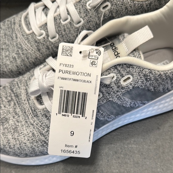 Adidas Cloudfoam Comfort White Grey Knit Shoes NWT - Picture 4 of 7